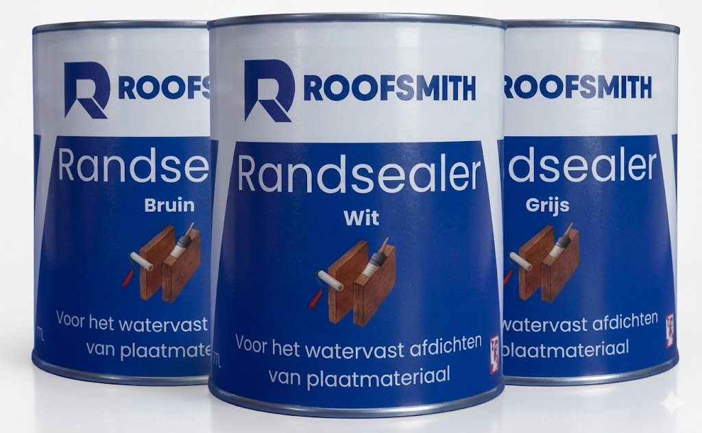 Roofsmith Randsealer in de kleuren Wit, Bruin en Grijs
